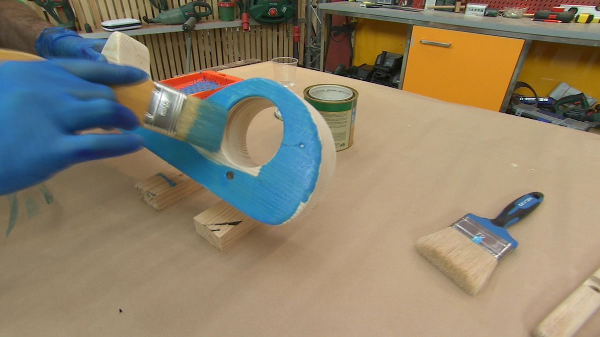 Helicóptero infantil de madera paso 8