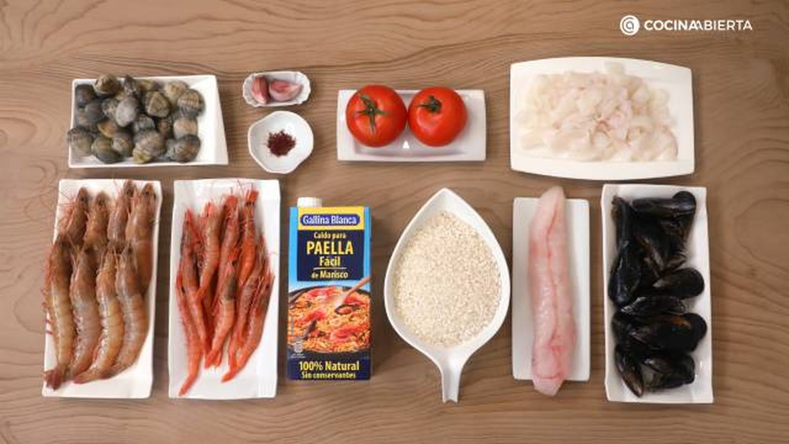 GallinaBlanca Paella marisco facil ingredientes