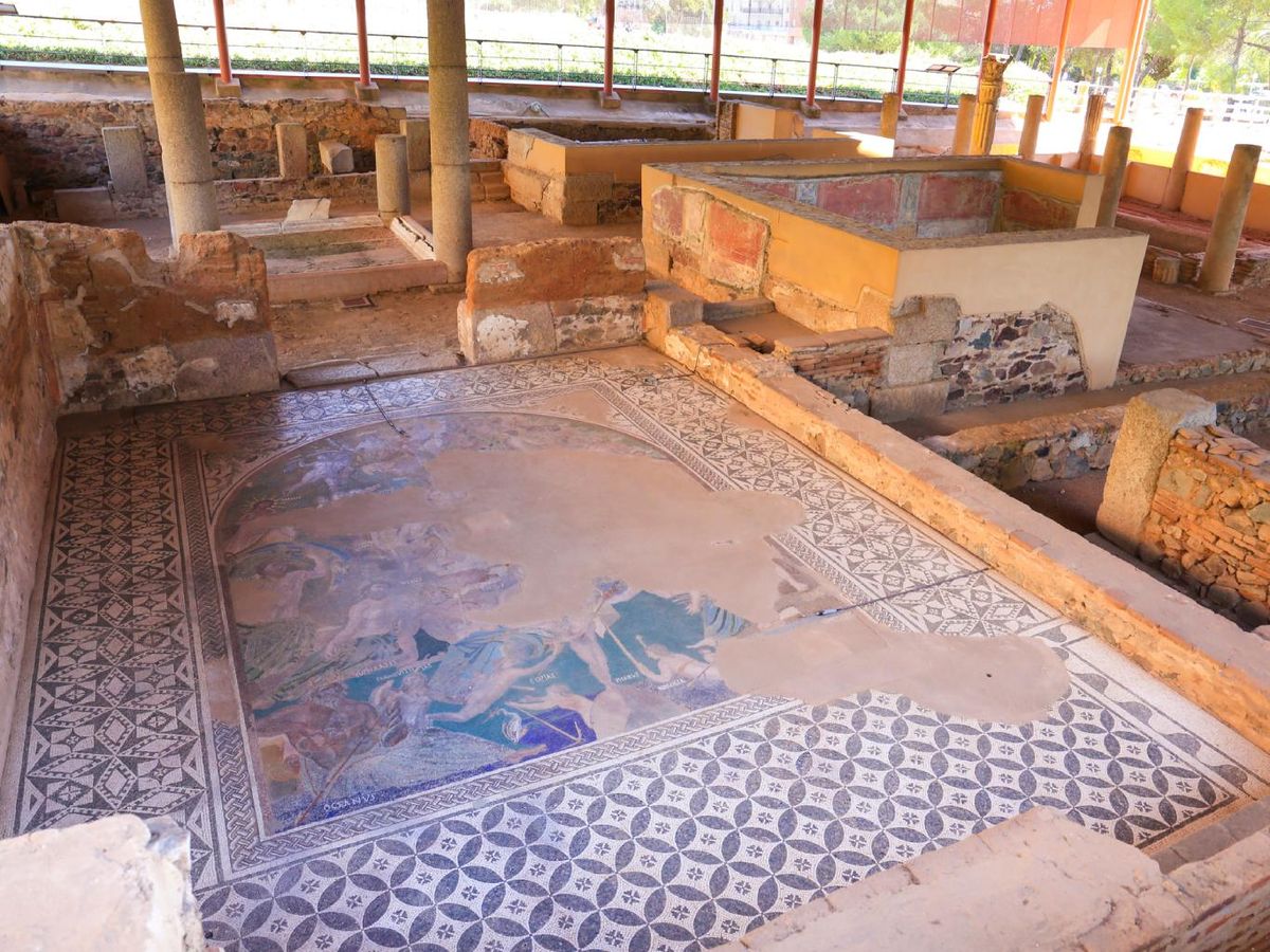 Mosaicos romanos de Mérida (Extremadura).