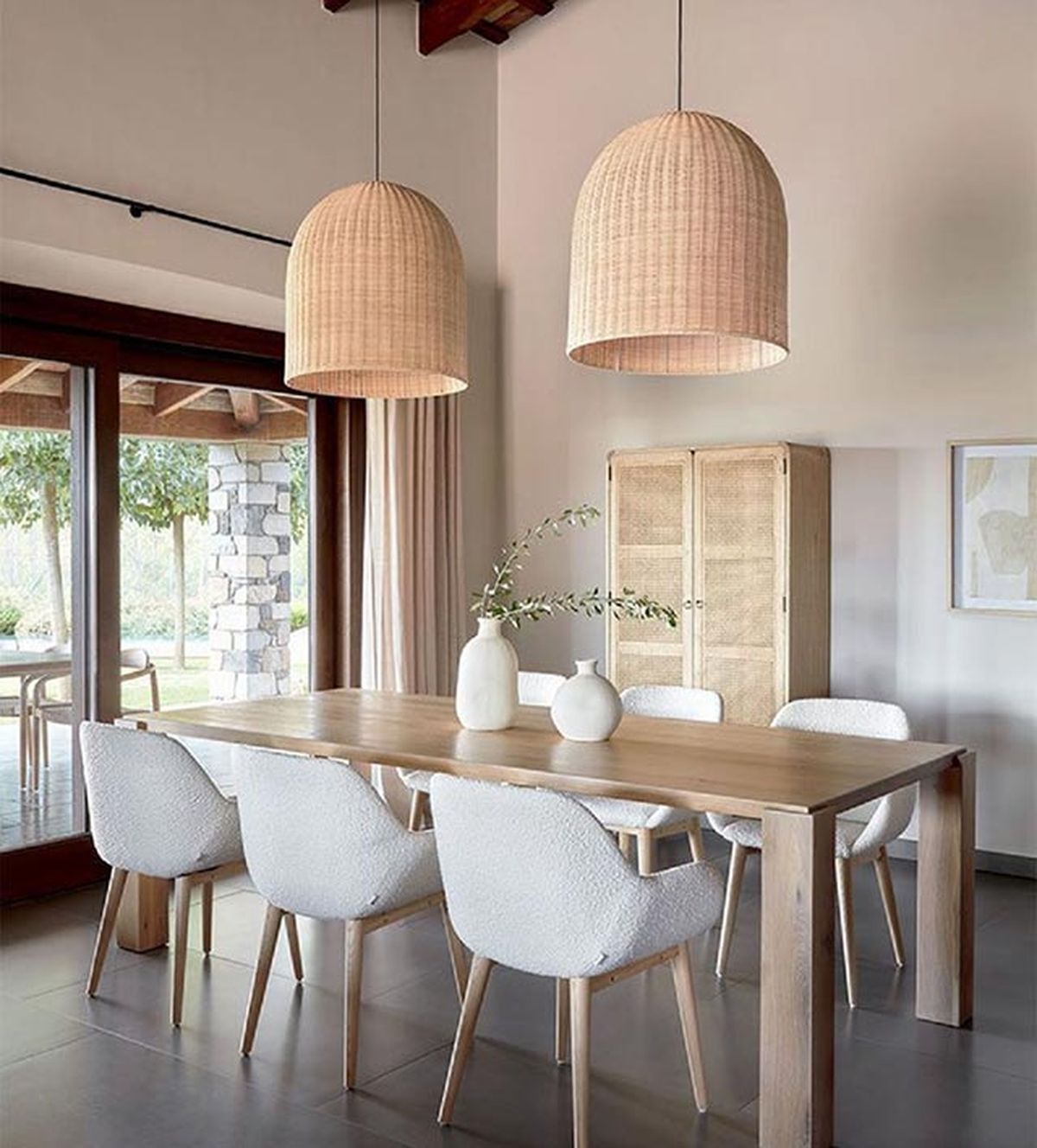 Lámparas de fibras naturales que triunfan en los espacios interiores y exteriores 11