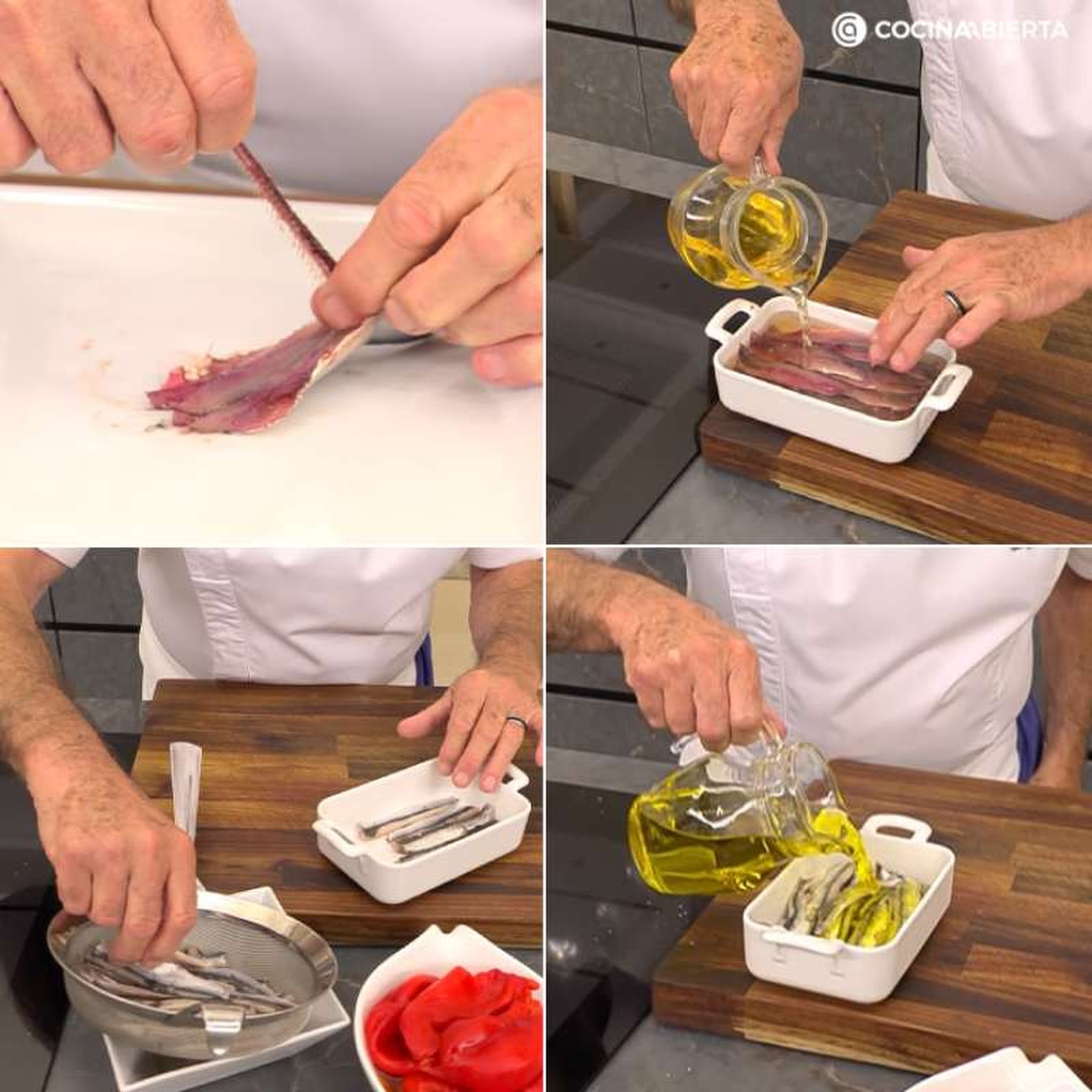 Cómo marinar las anchoas o boquerones