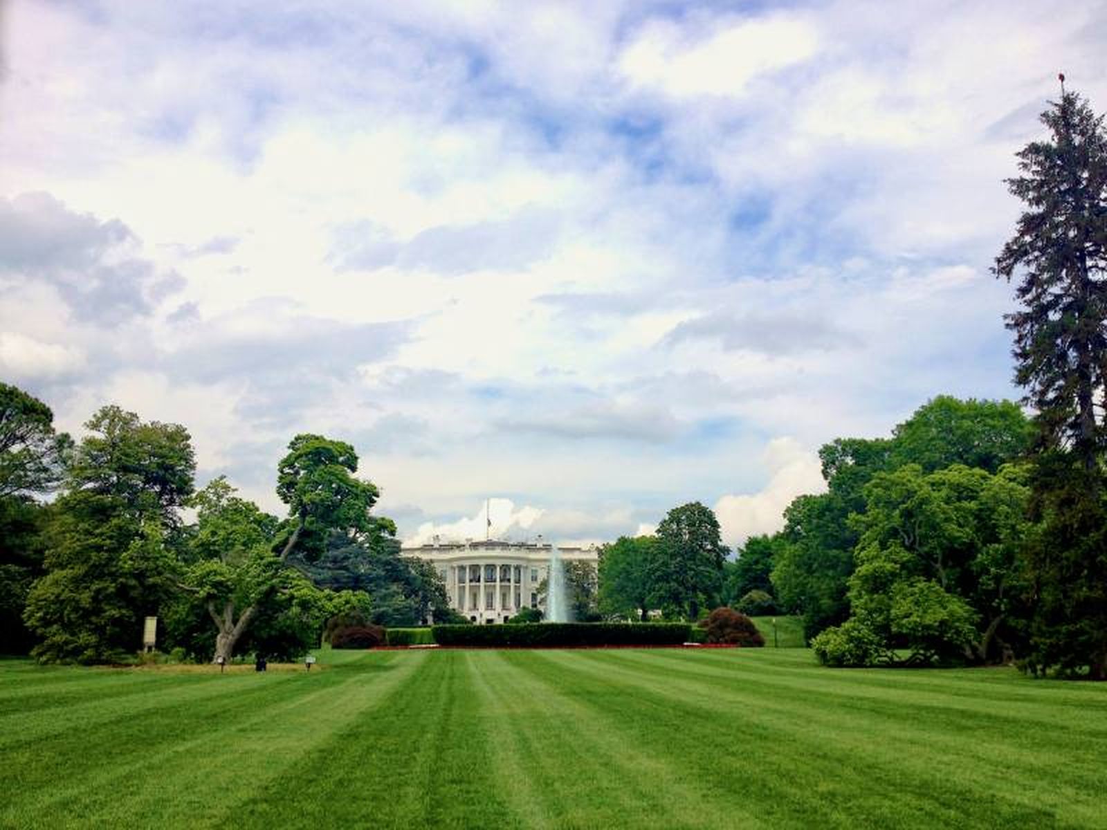 Jardín sur de la Casa Blanca.
