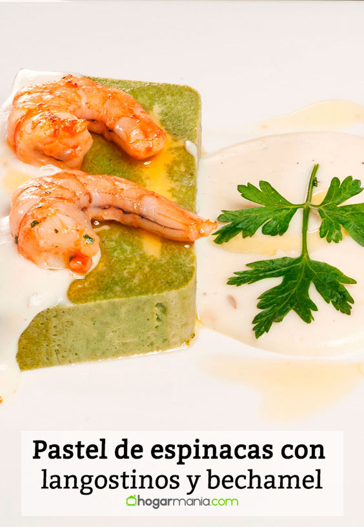 pastel espinacas langostinos bechamel pin