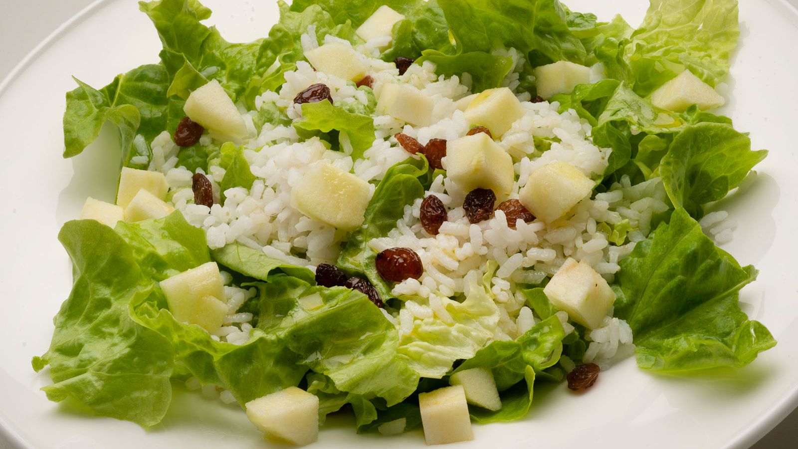 ensalada de arroz, manzana y pasas xl