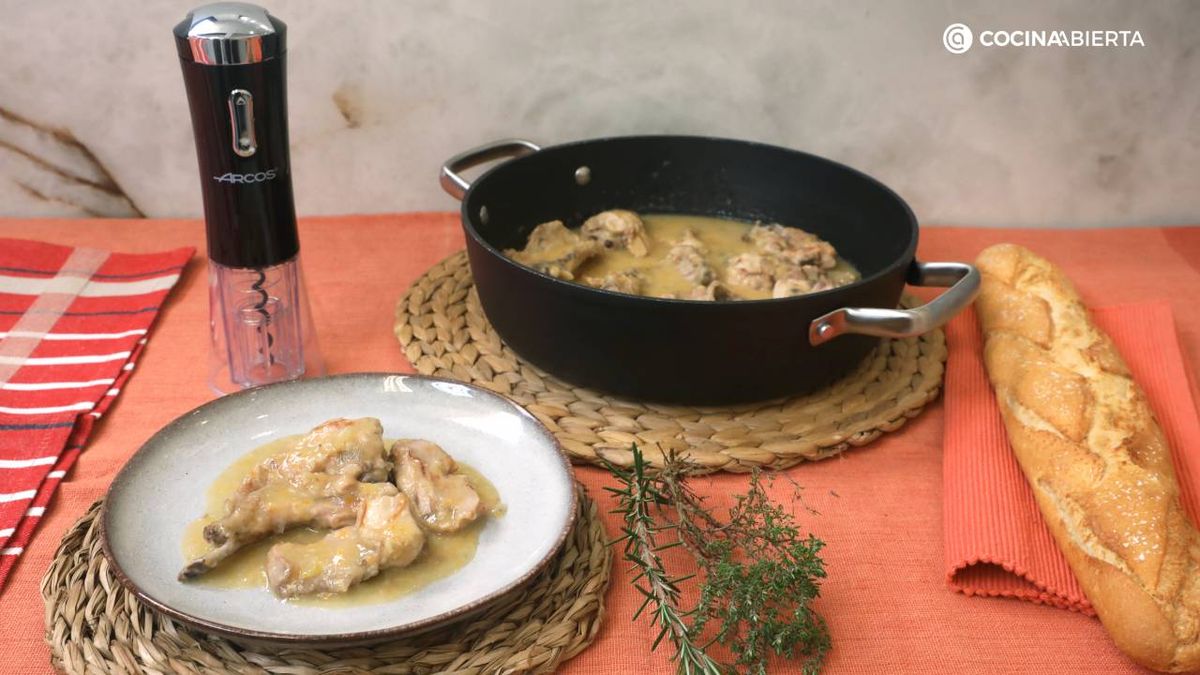 guiso conejo al vino blanco paso final