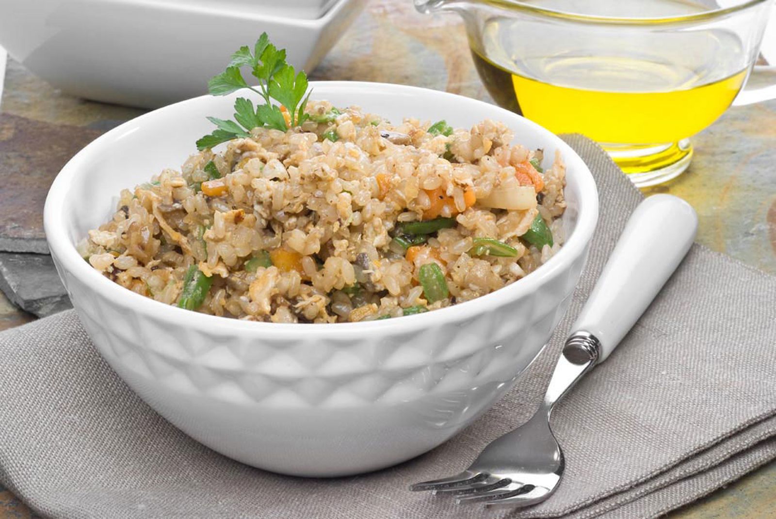 Arroz integral con verduras