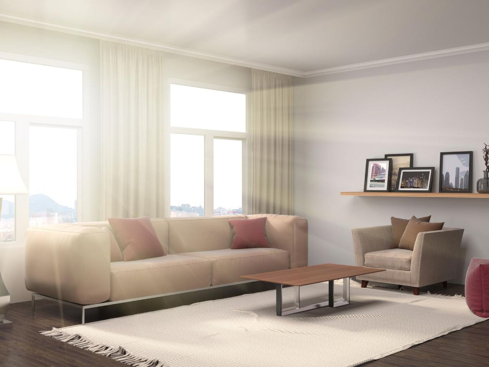 Salón atemporal y sencillo.