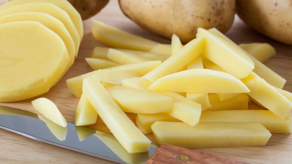 como hacer patatas fritas perfectas engorden menos pelar cortar