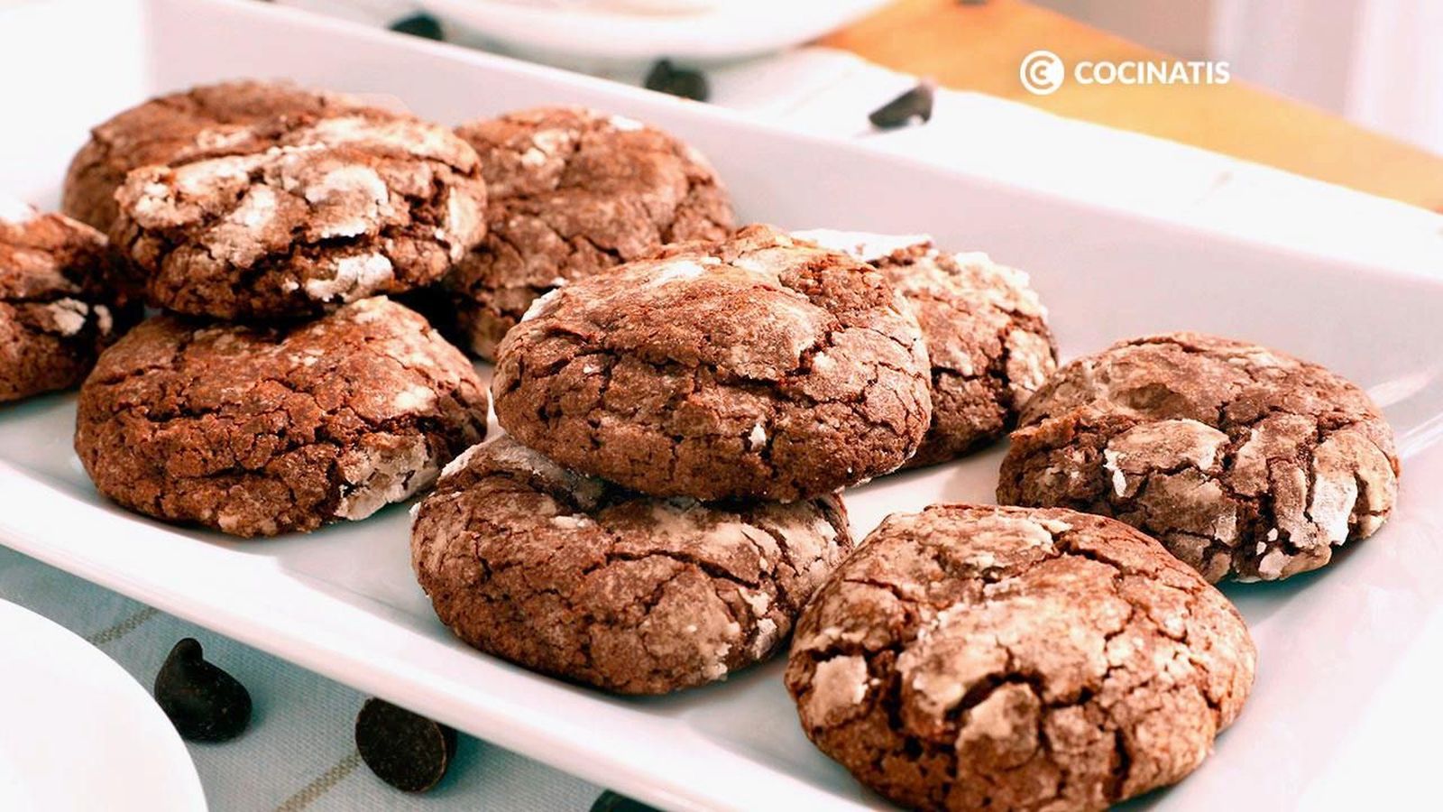 Receta galletas de chocolate agrietadas