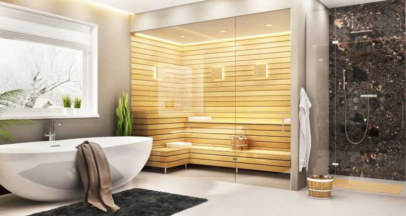 Baño tipo spa.