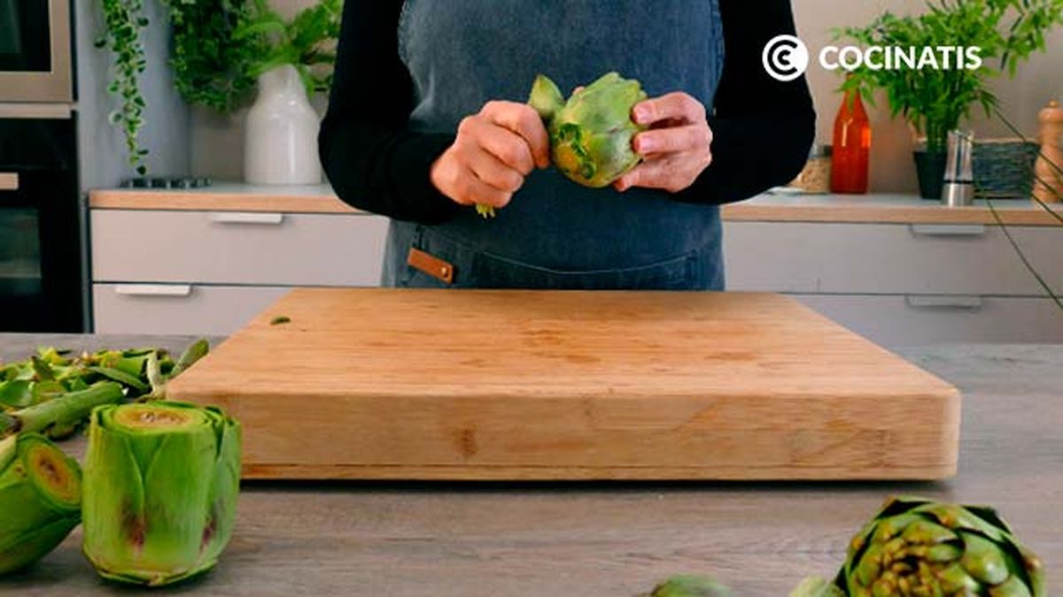 Receta de alcachofas al horno  paso 1