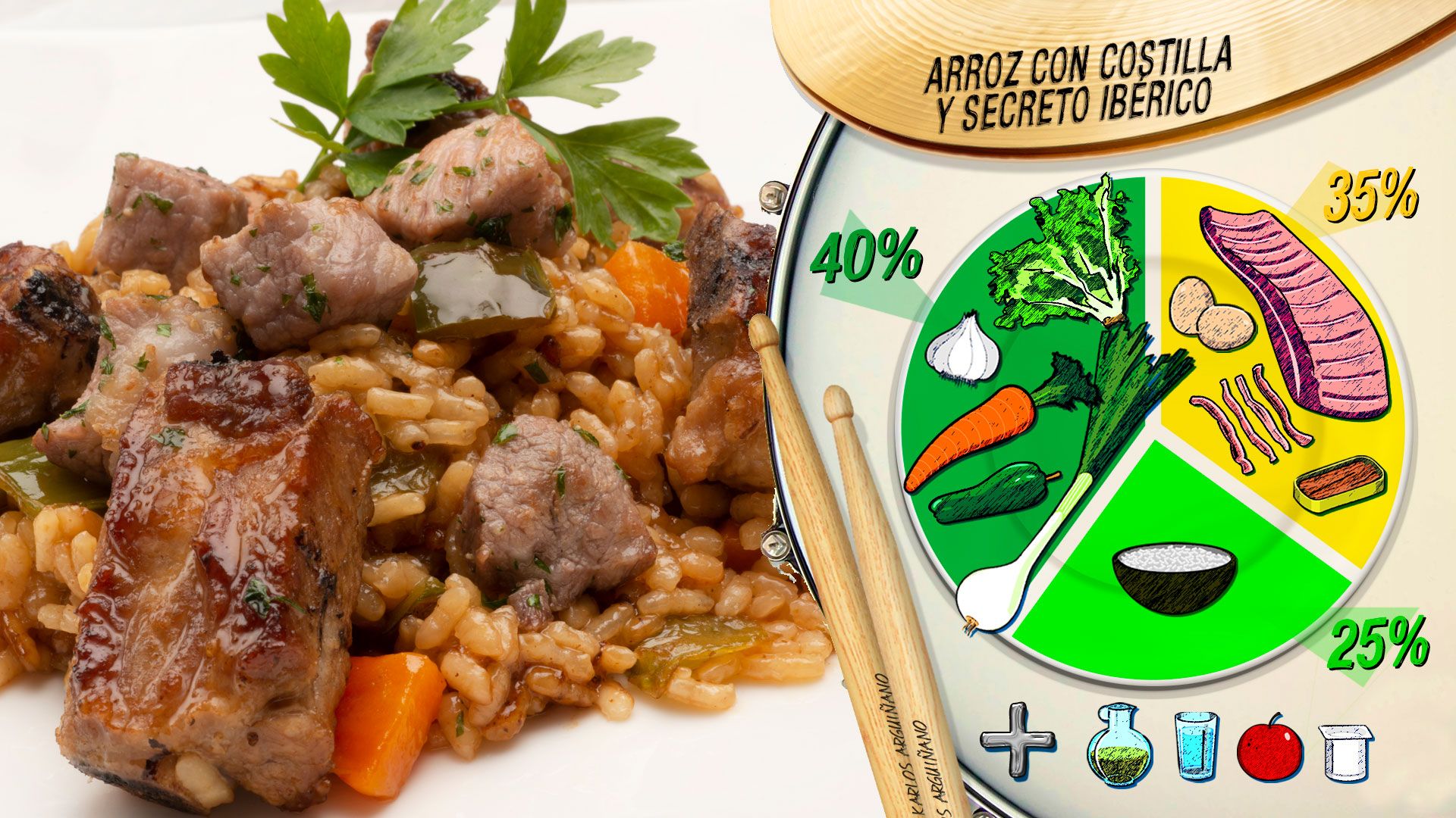arroz costilla plato