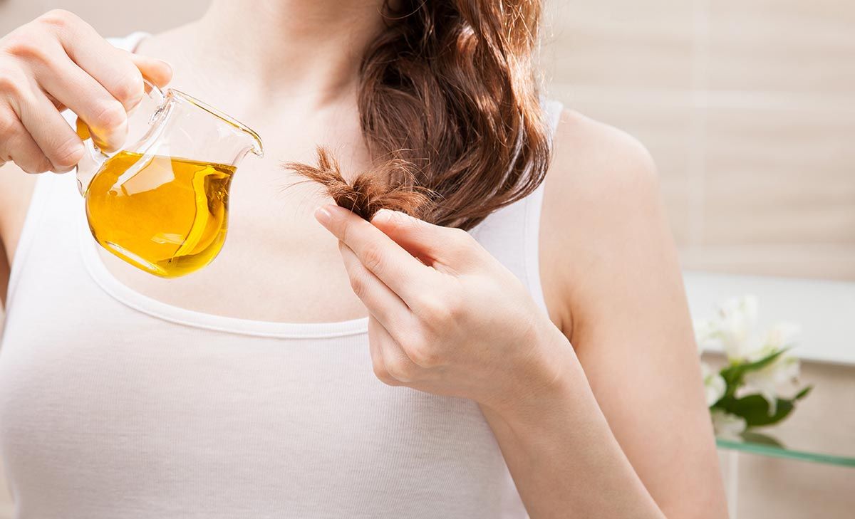 cabello puntas abiertas aceites