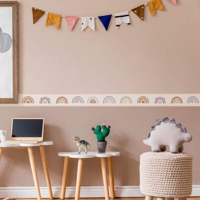 cenefas Arcoíris en un dormitorio infantil