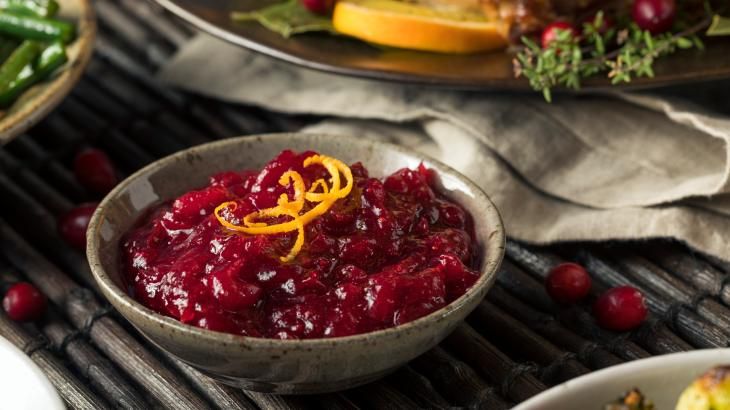 salsa de arandanos cena tradicional accion de gracias