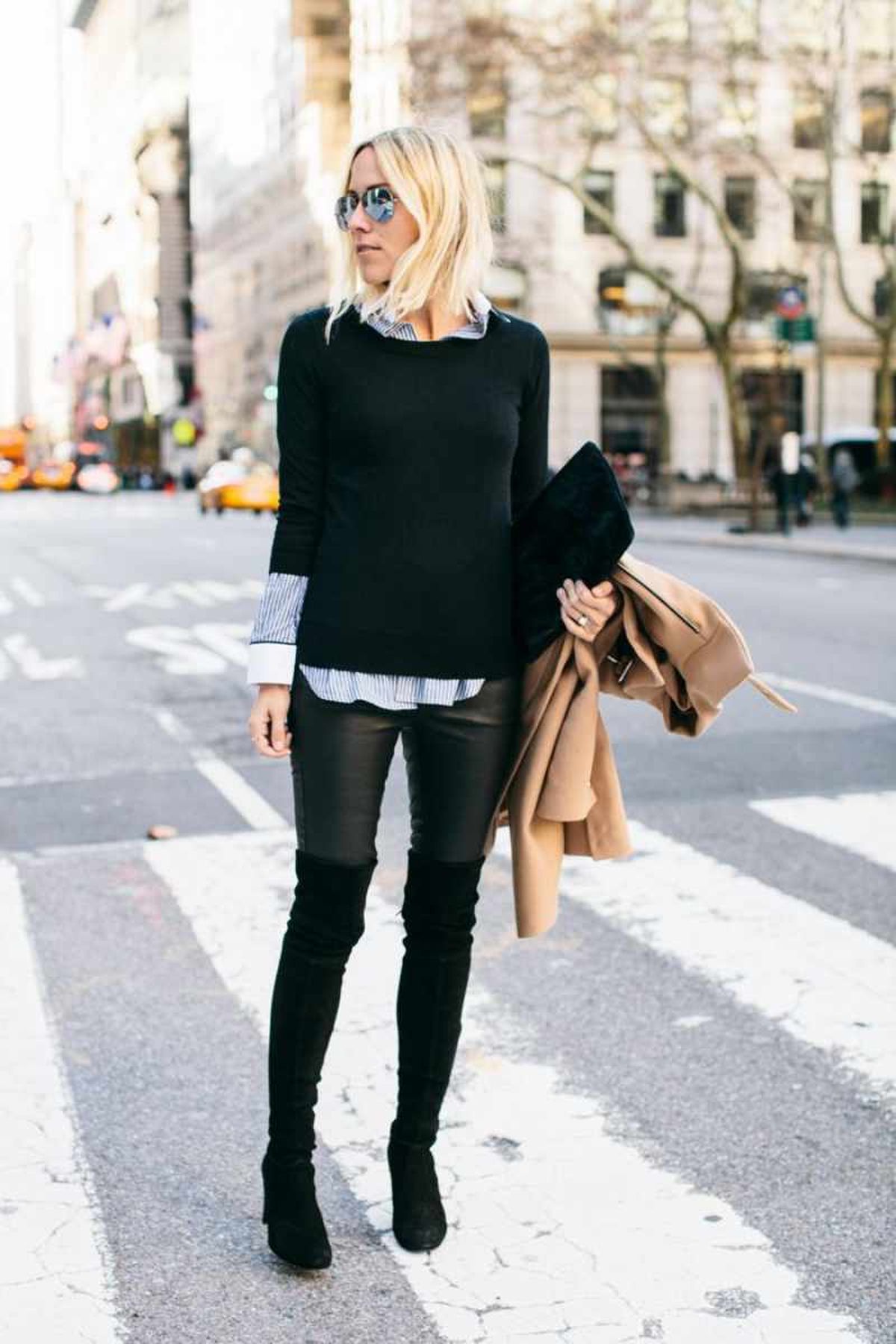 Botas altas con pantalón de cuerto