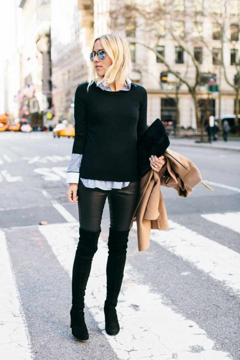 Botas altas con pantalón de cuerto