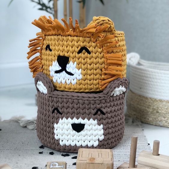 cestos animales de trapillo 3