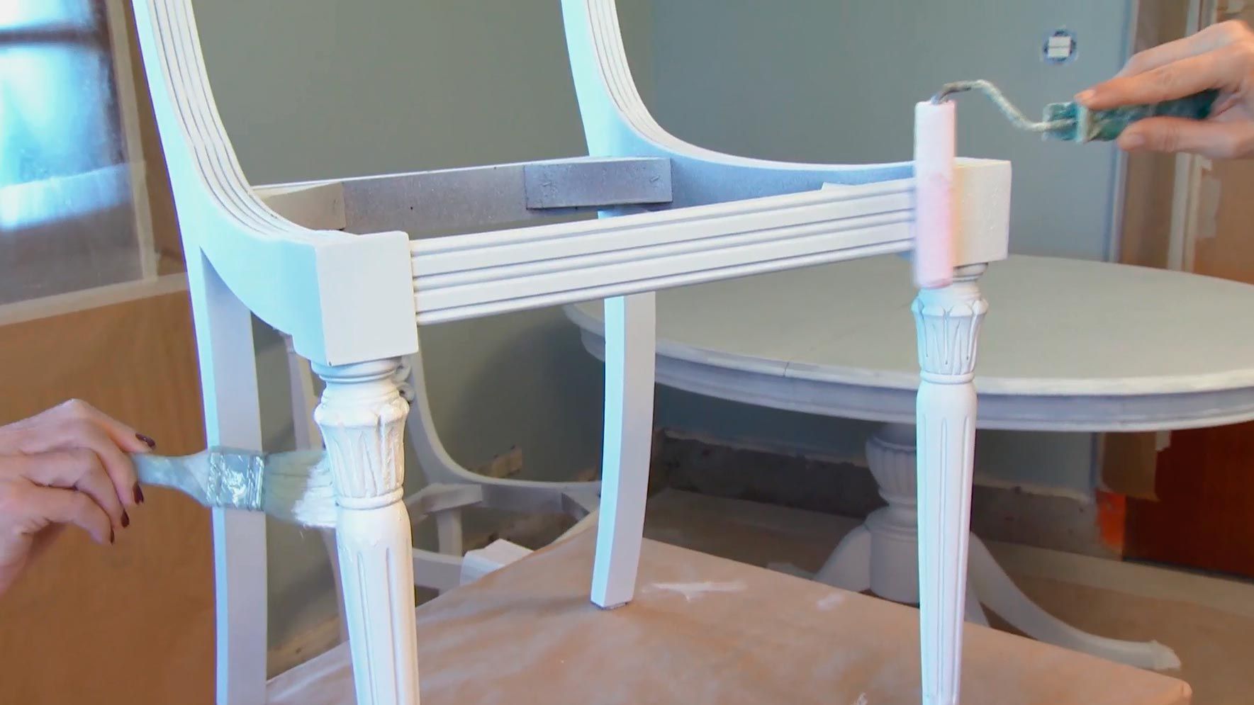 Deco694 renovar silla madera pintura