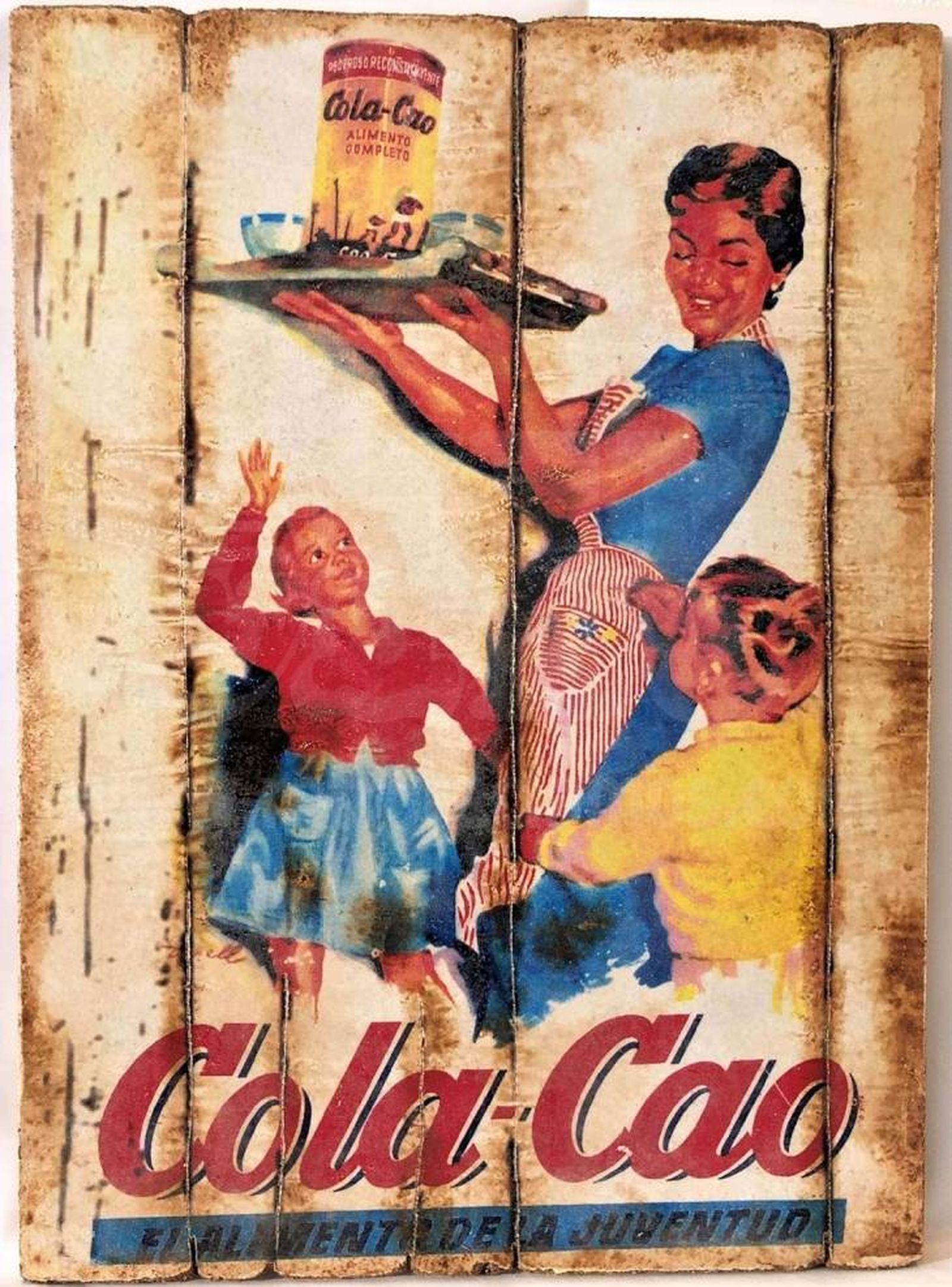 cuadro madera cola cao amazon