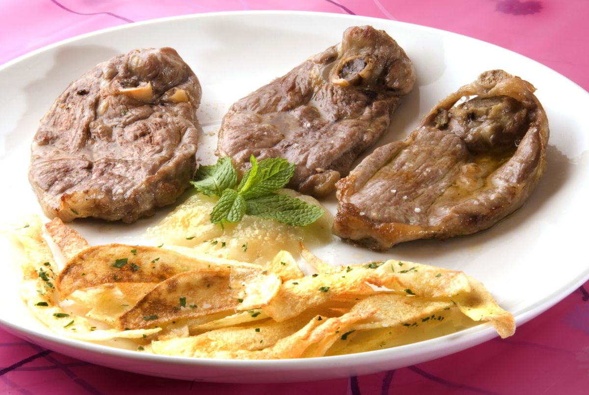 Pierna de cordero con aceite de menta