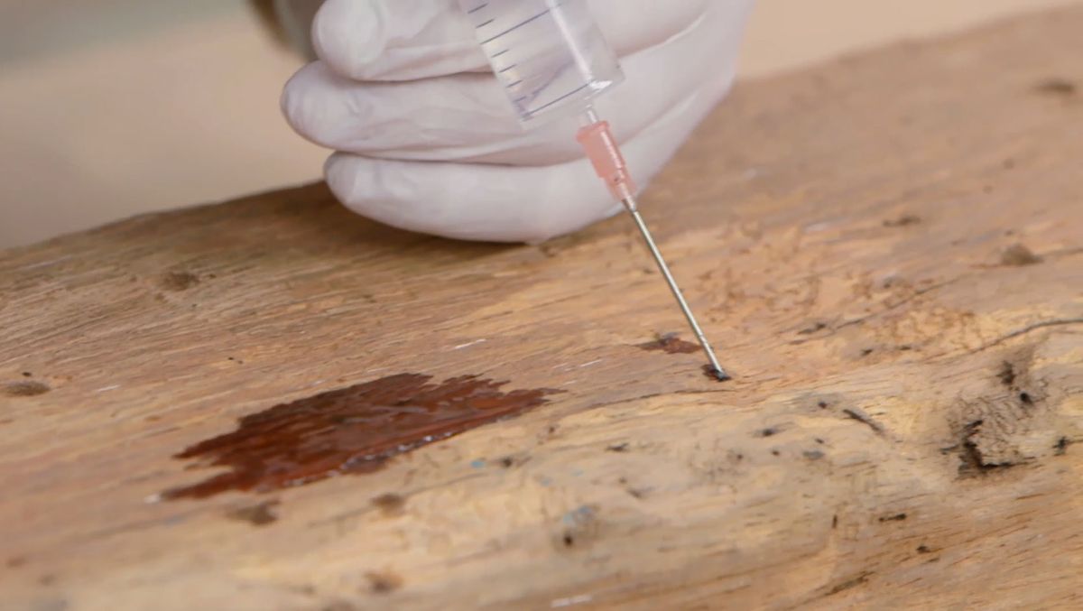 Cómo hacer una lámpara con una viga de madera paso 5