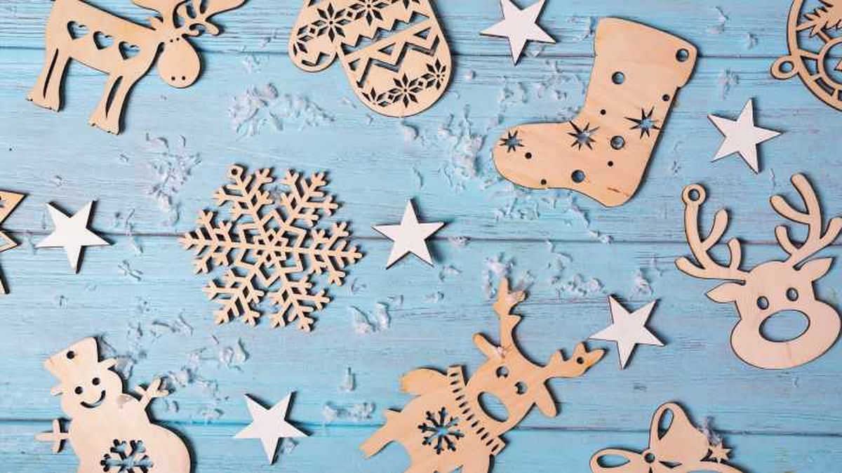 Renos y copos de madera