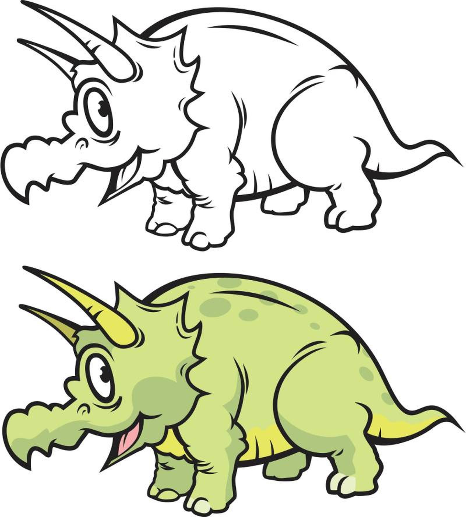 Triceratops para colorear.