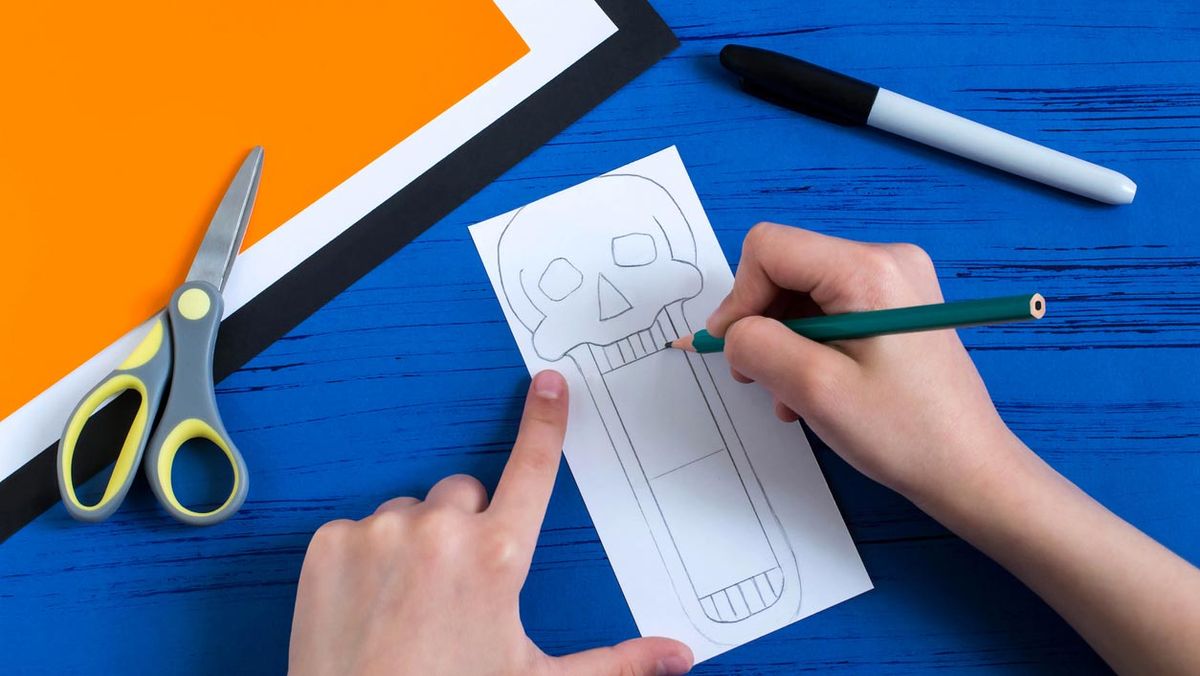 calavera papel paso 1