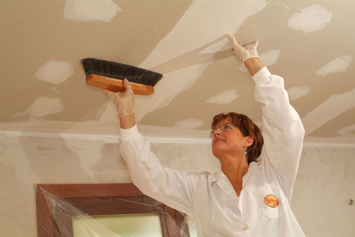 Pintar techo de placas de yeso laminado paso 1