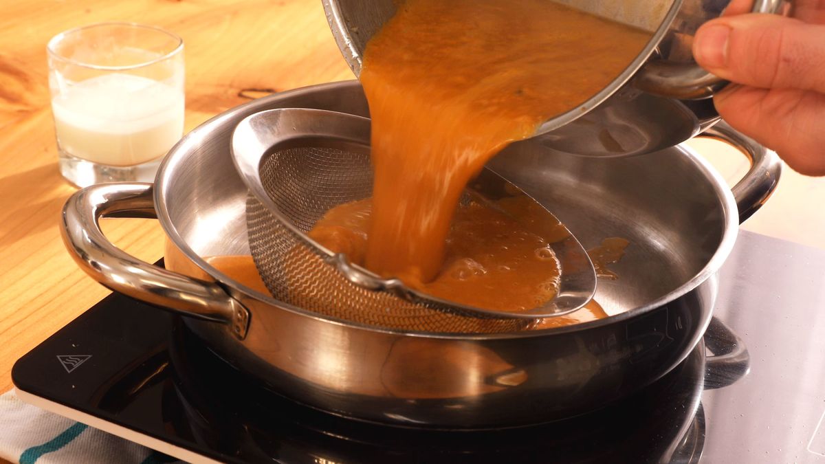 Rape con salsa americana  paso 5