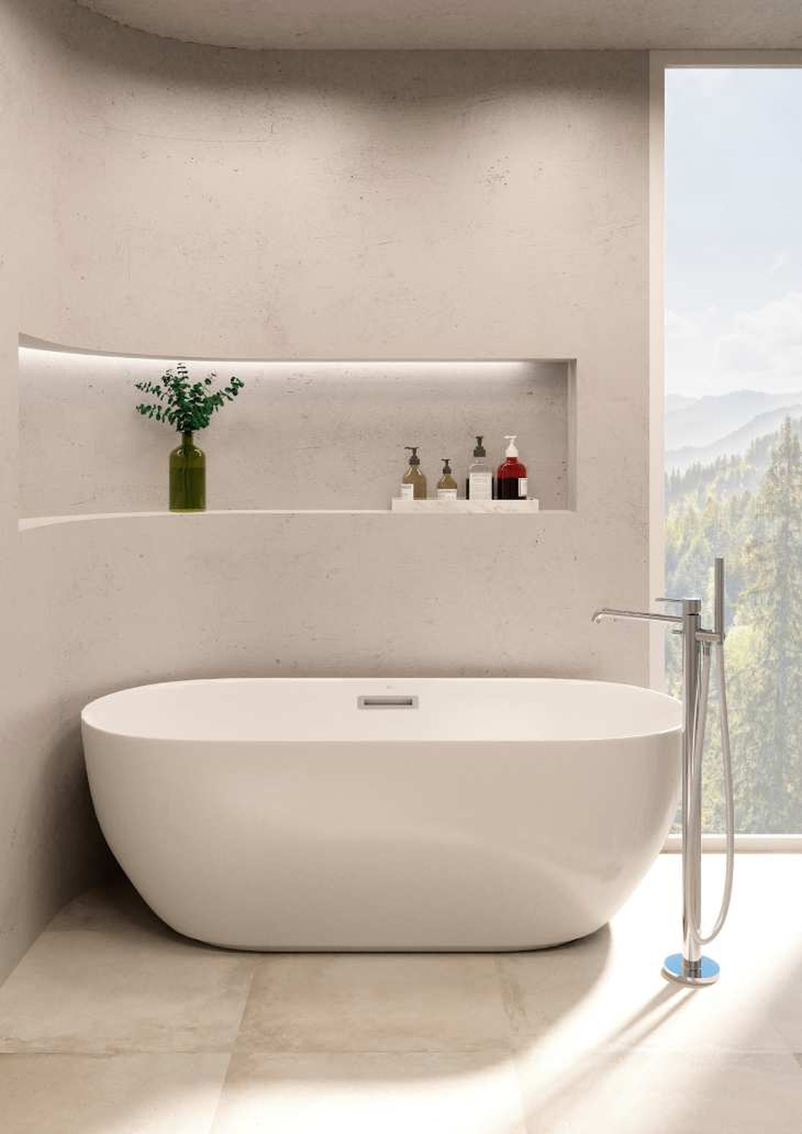 Hornacina encima de la bañera