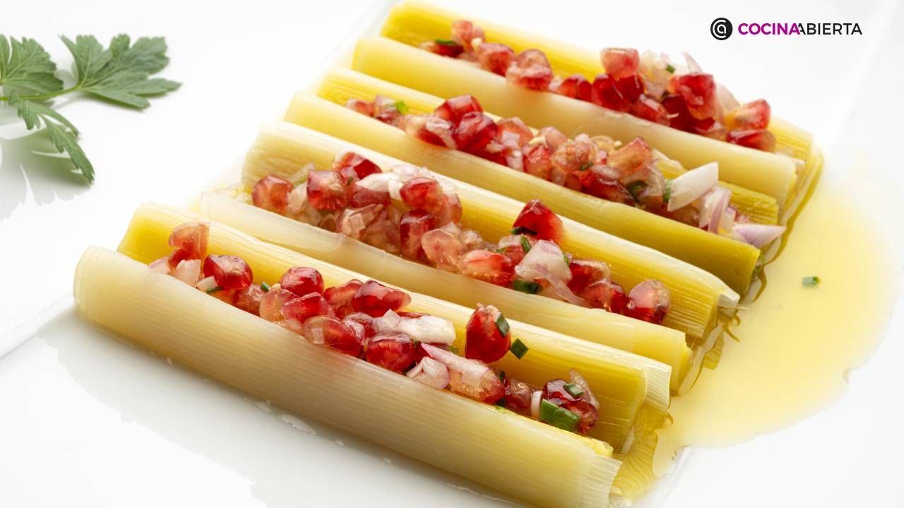 puerros vinagreta
