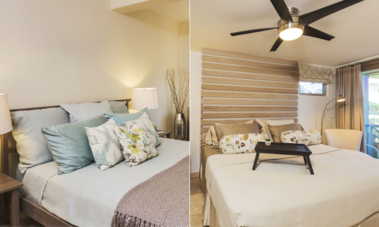 Dormitorios luminosos en colores tierra