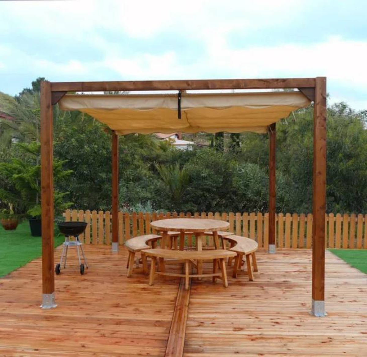 pergola madera aneto leroy merlin