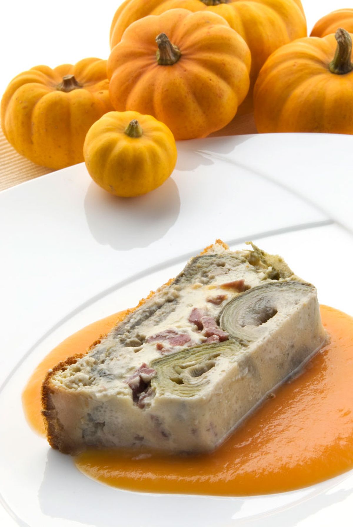 Pastel de alcachofas con jamón