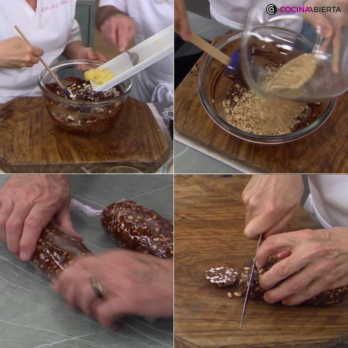 morcilla de chocolate pasos