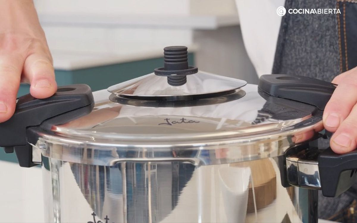 Batchcooking en olla superrápida - cierre olla en lentejas con bacalao