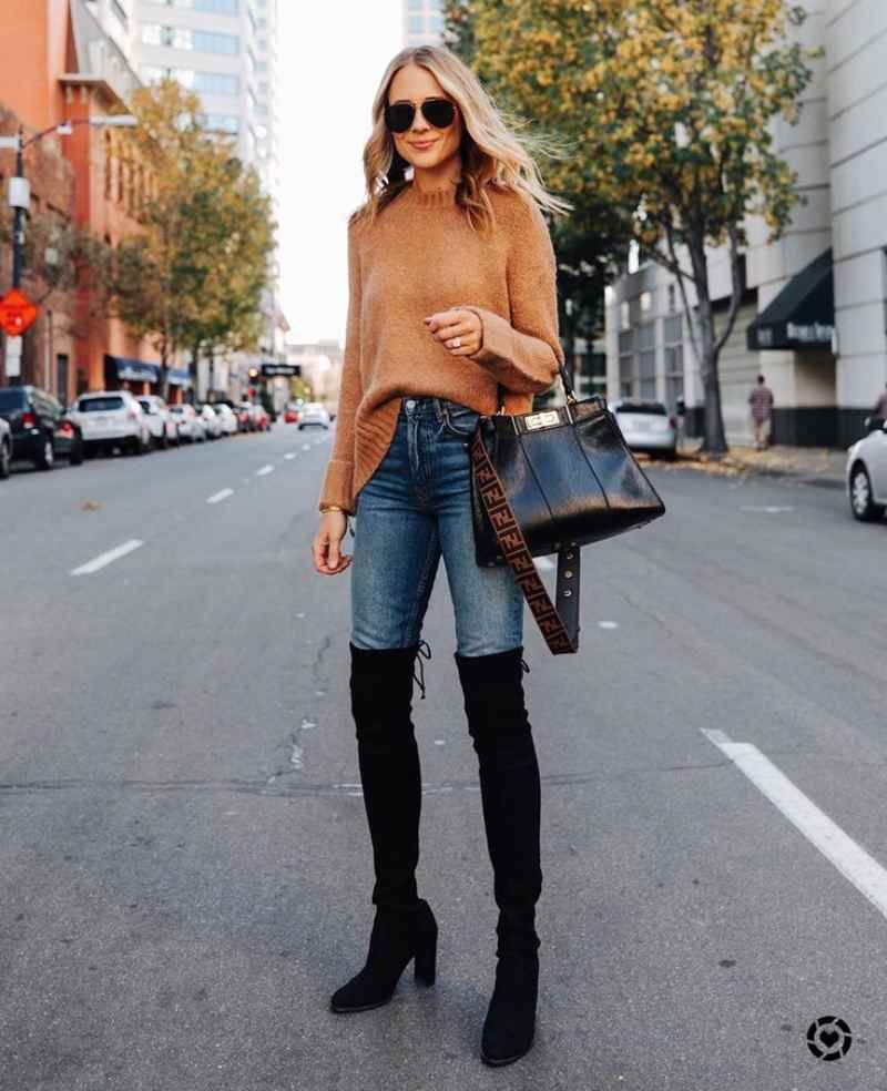 Botas altas con vaquero