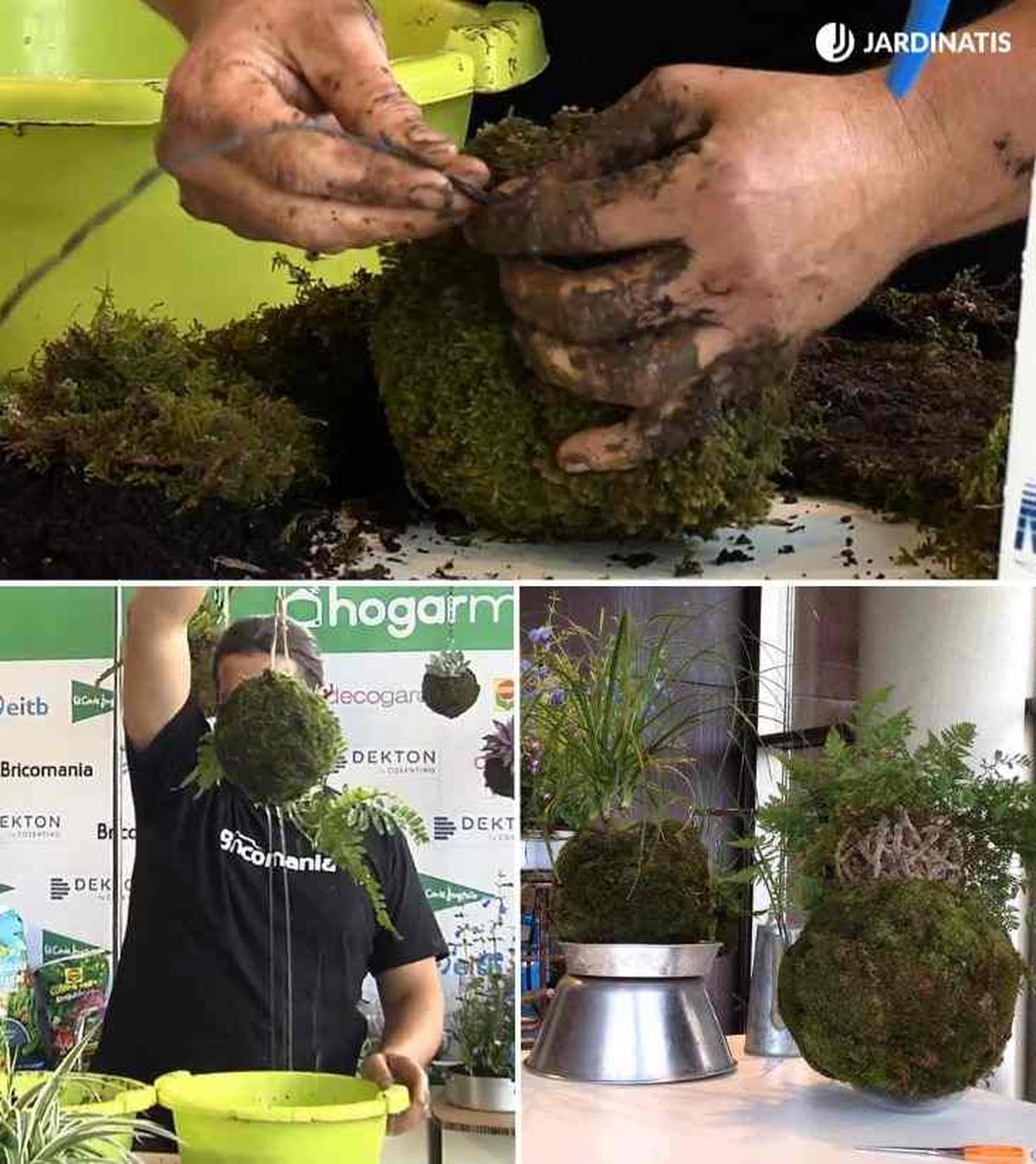 como hacer kokedama paso a paso 2