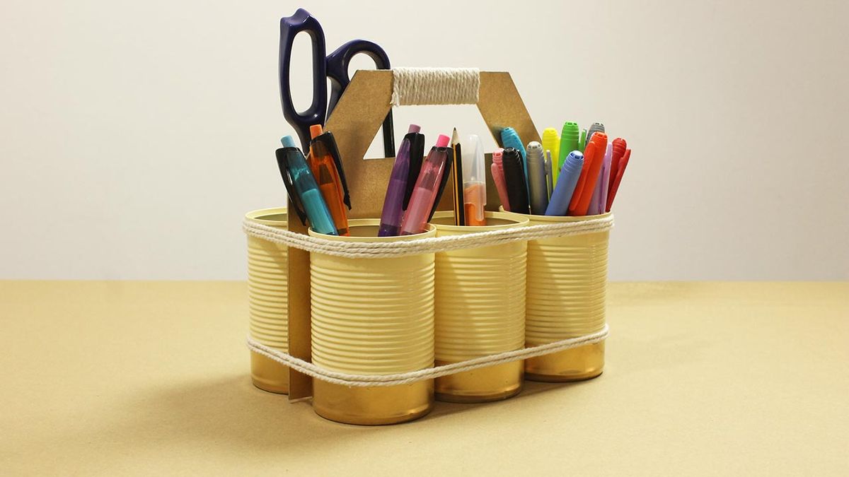 Organizador DIY con latas