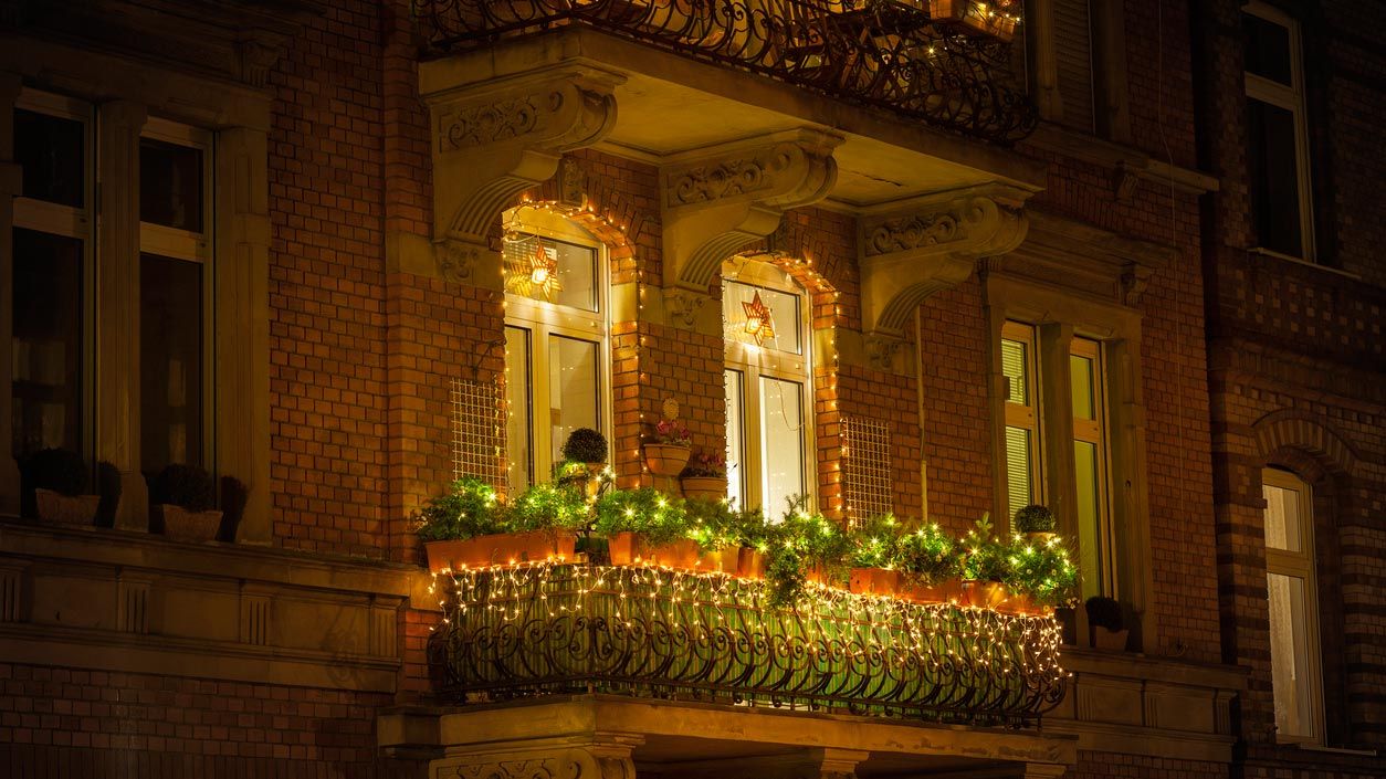 decoracion navidena terrazas balcones luces