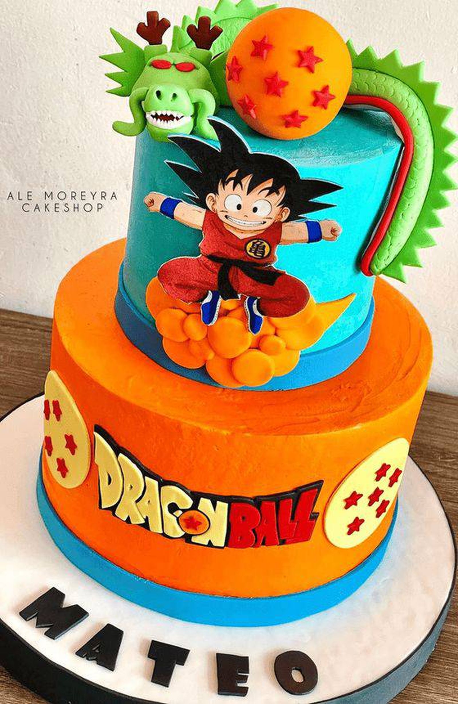tarta cumpleaños goku pinterest  Five Alphabets