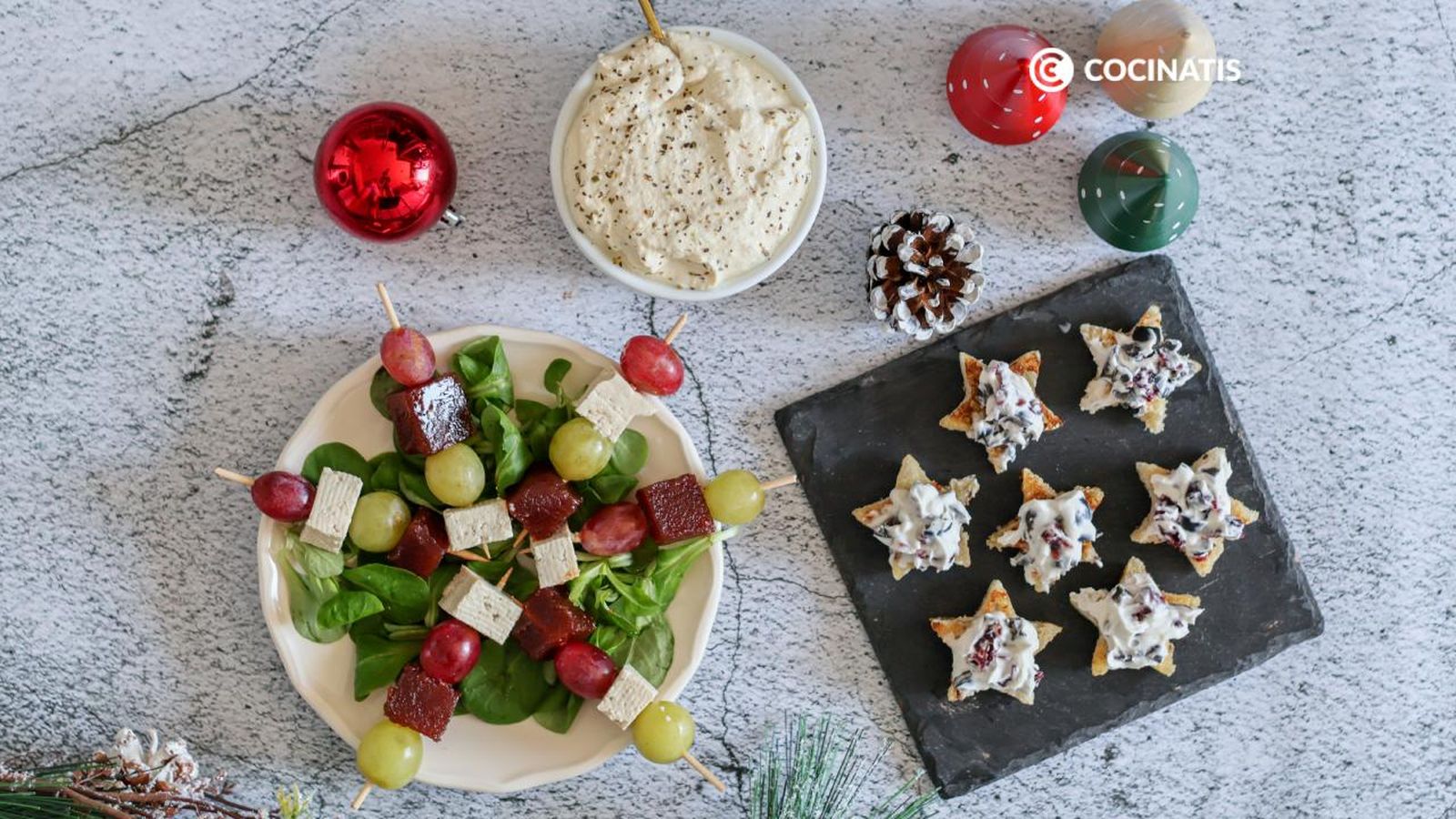 Entrantes veganos para Navidad