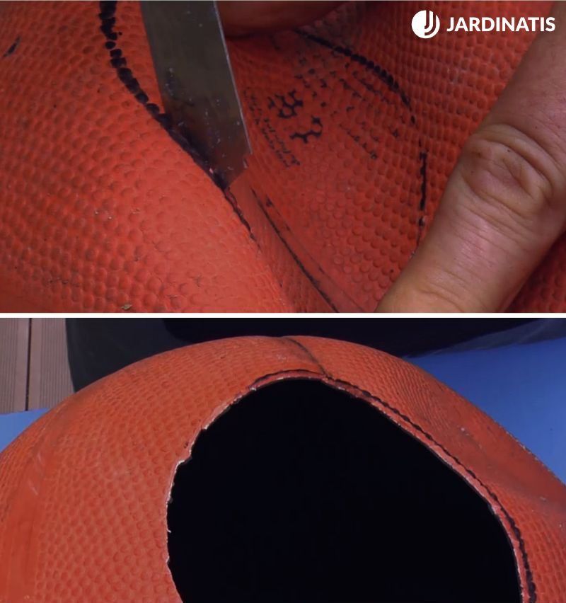 Corta el balón de baloncesto