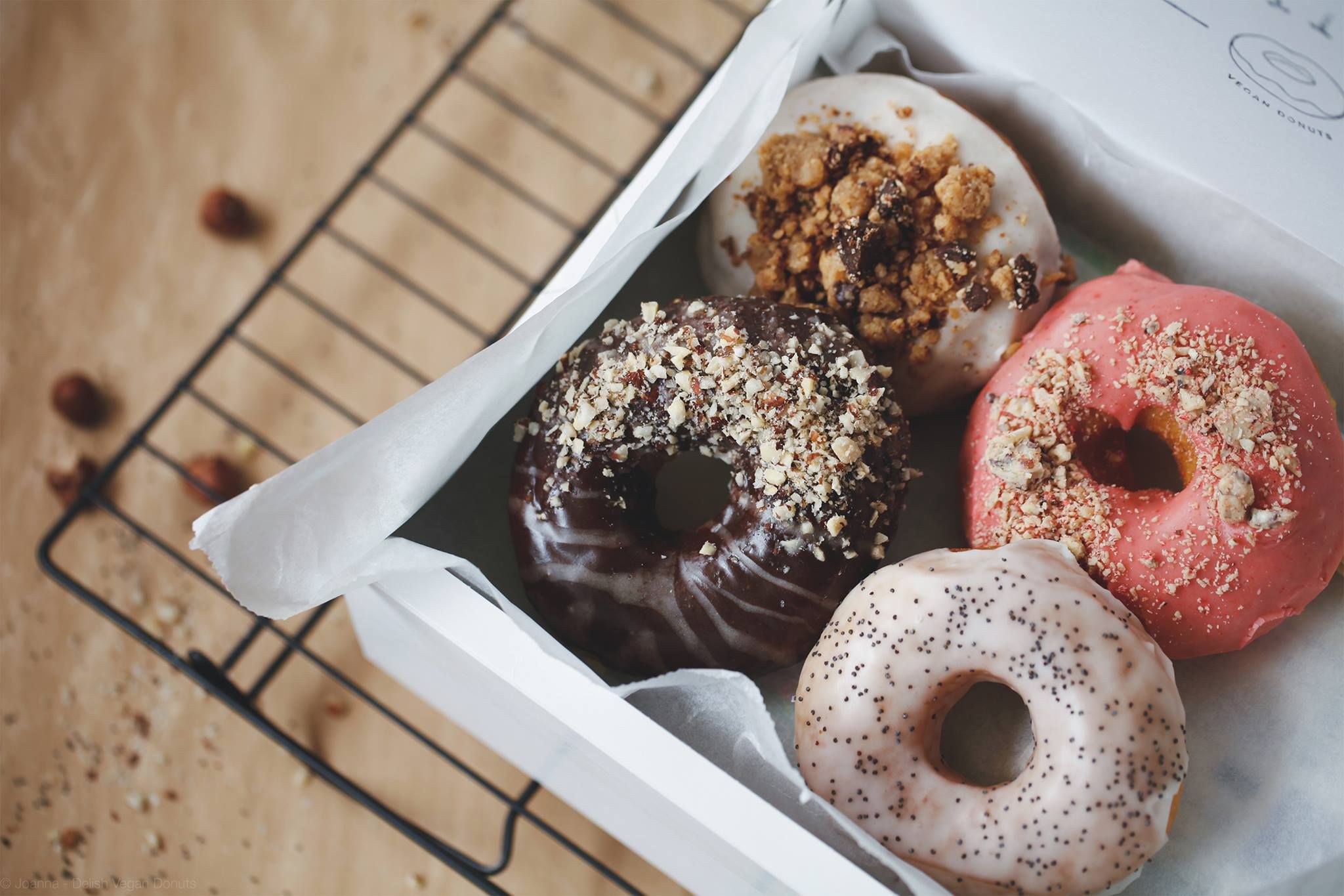 Donuts caseros veganos de Delish Vegan Doughnuts