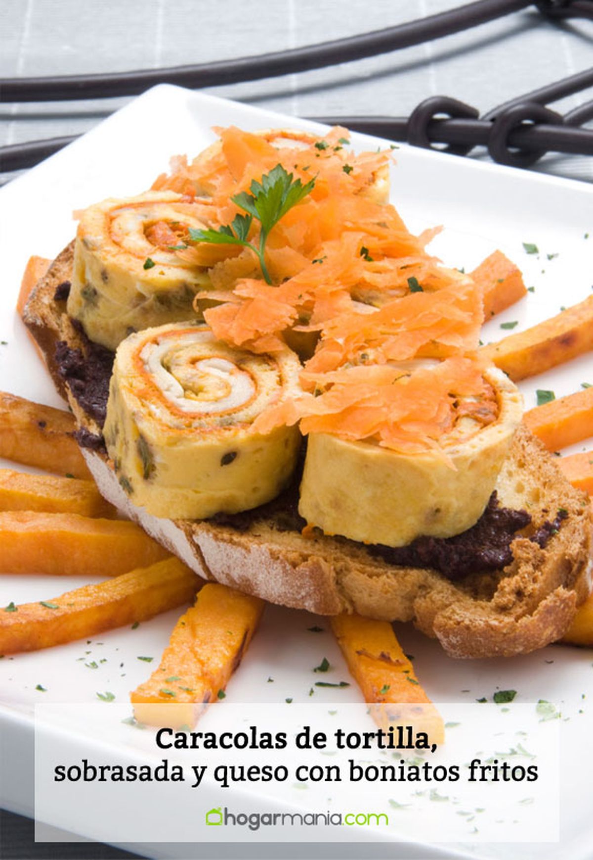 caracolas tortilla sobrasada pin