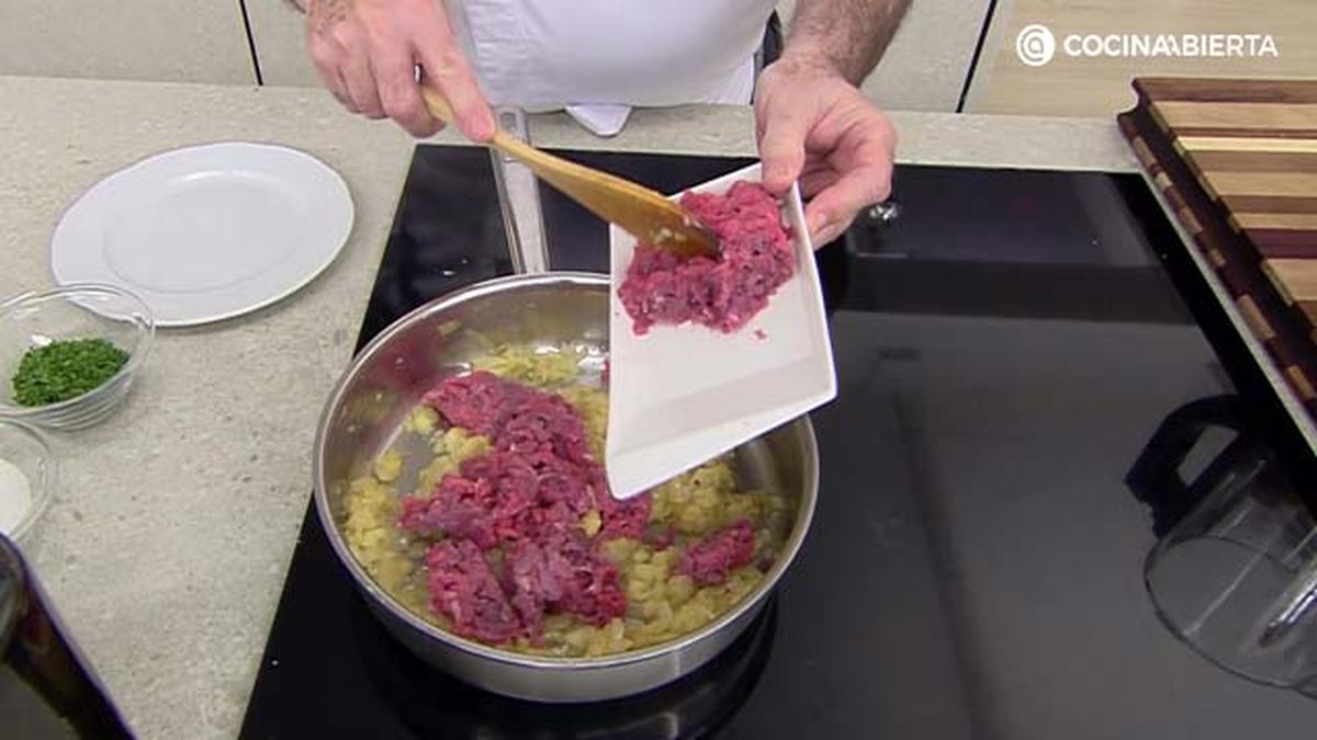 Picanton relleno con pure de castanas paso 3