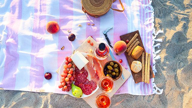 meriendas saludables frescas verano toalla playa