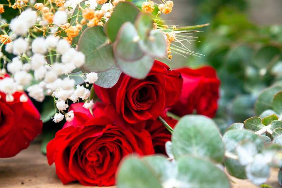 Ramo de flores de San Valentín.